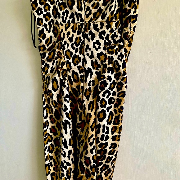 Cache Satin/Poly Leopard Print Dress. SZ 4. - Picture 2 of 6